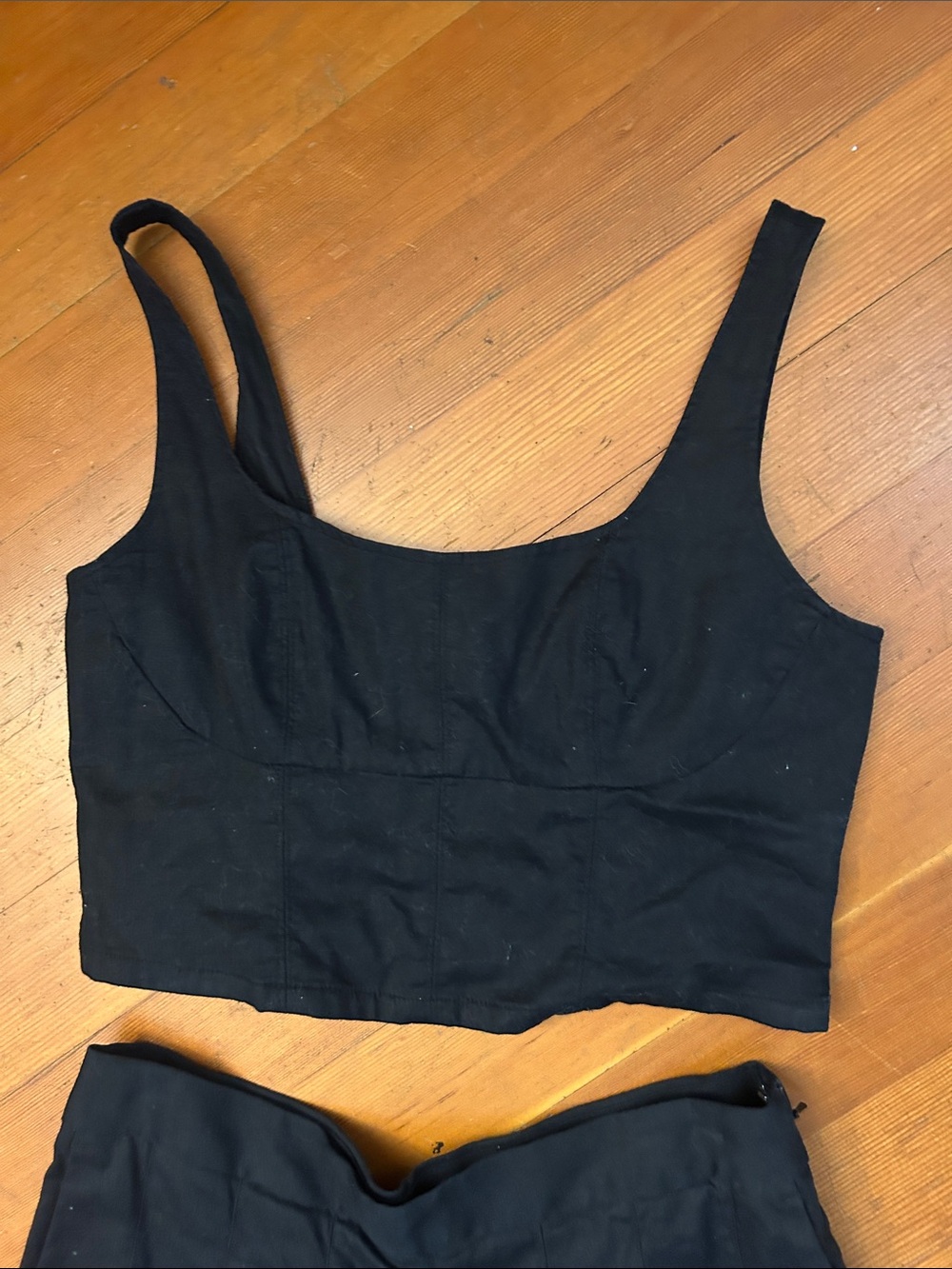 Banana Republic wide leg palazzo pants corset top linen set top size 8 pants 10 - Picture 2 of 6